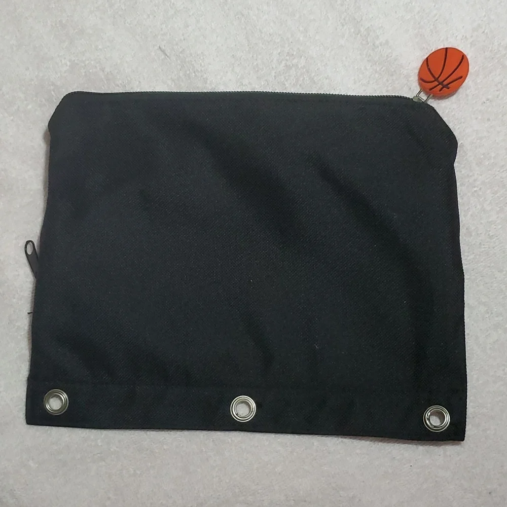 PEN+GEAR Black/Orange Basketball-Themed 3-Ring Binder Accessory-Pencils-EUC-OS